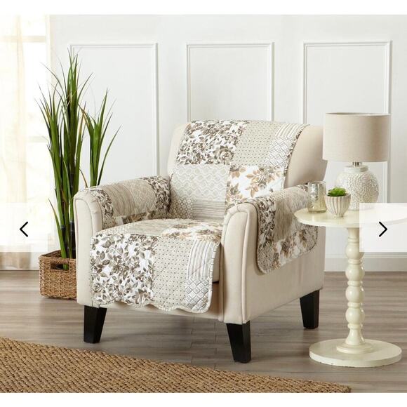 Set of 2 Chair Covers Reversible Furniture Protector - Langdon Collection Chair - Picture 1 of 6